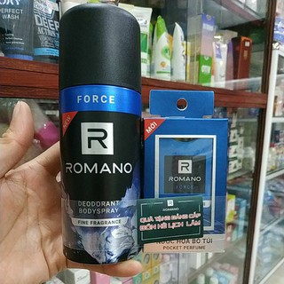 XỊT KHỬ MÙI TOÀN THÂN"ROMANO FORCE"TẶNG NƯỚC HOA BỎ TÚI CAO CẤP 18ML!