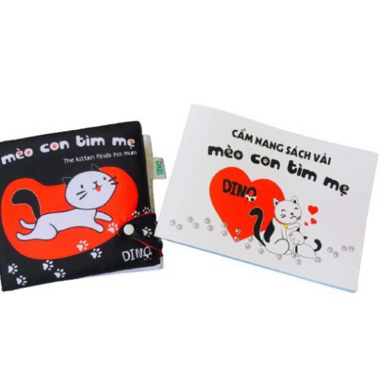 Sách Vải Sơ Sinh Mèo Con Tìm Mẹ - Đồ Chơi Việt - Kích Thích Đa Giác Quan