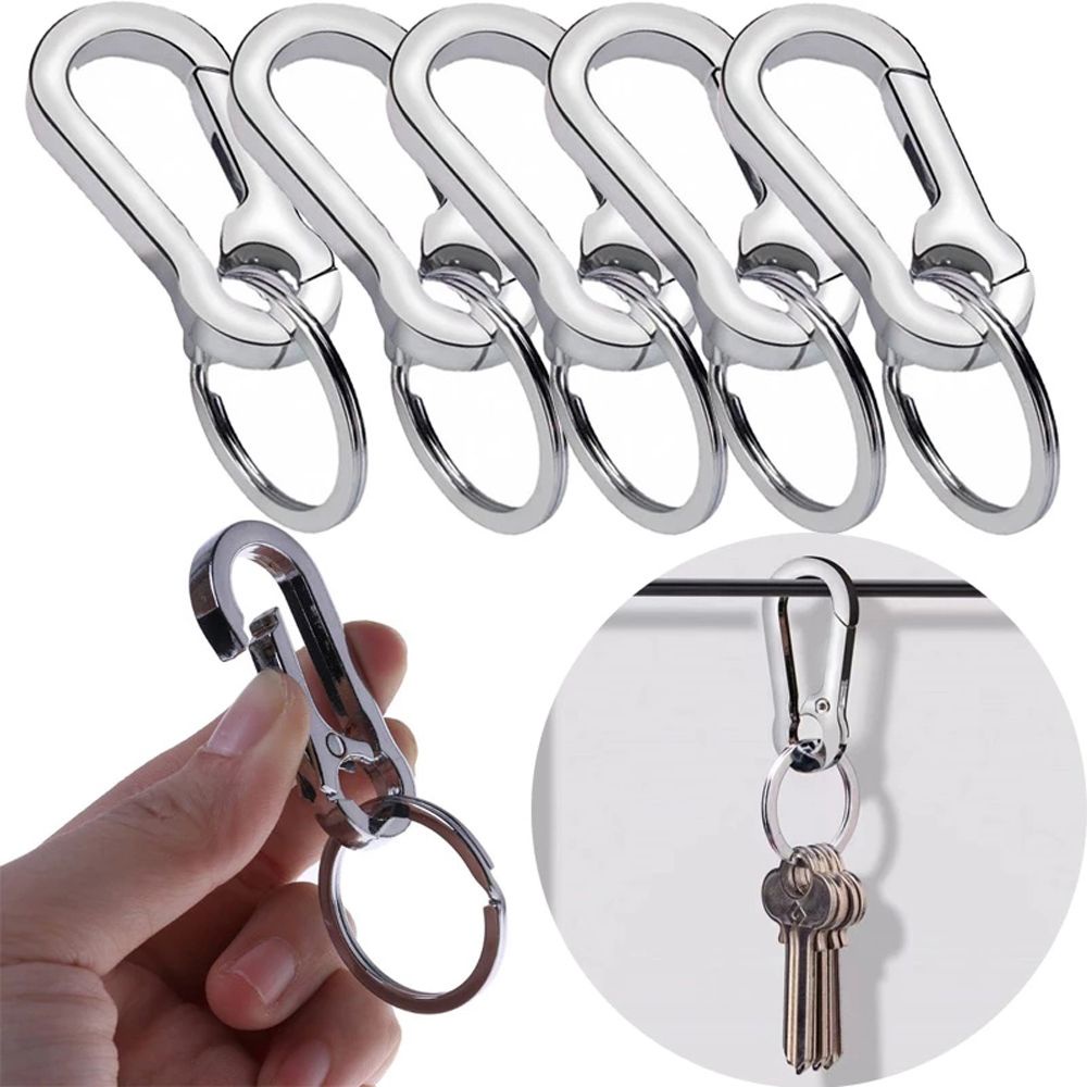 Móc khóa gắn thắt lưng bằng thép không gỉ chống thất lạc thiết kế sáng tạo thời trang