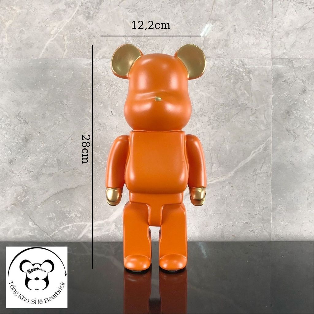 Bearbrick, gấu bearbrick 400 sz 28cm cỡ bé, mẫu màu tai vàng có đủ 6 màu - Chin Official Store