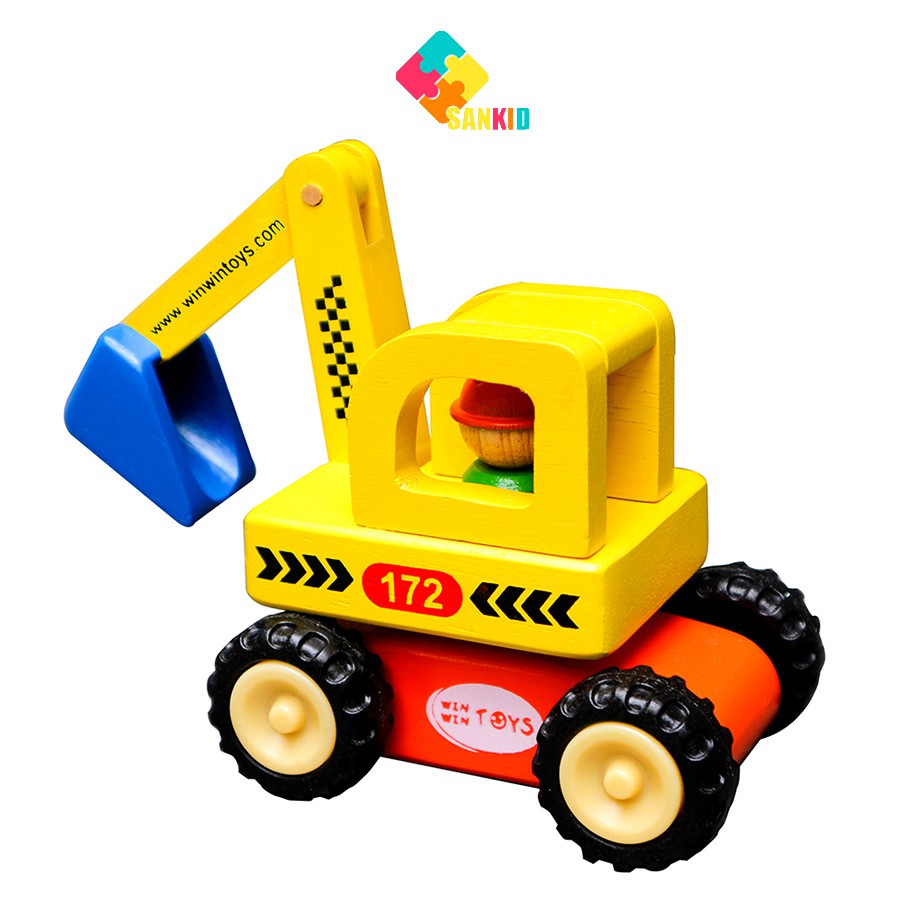 Xe máy xúc - Đồ chơi gỗ Winwintoys