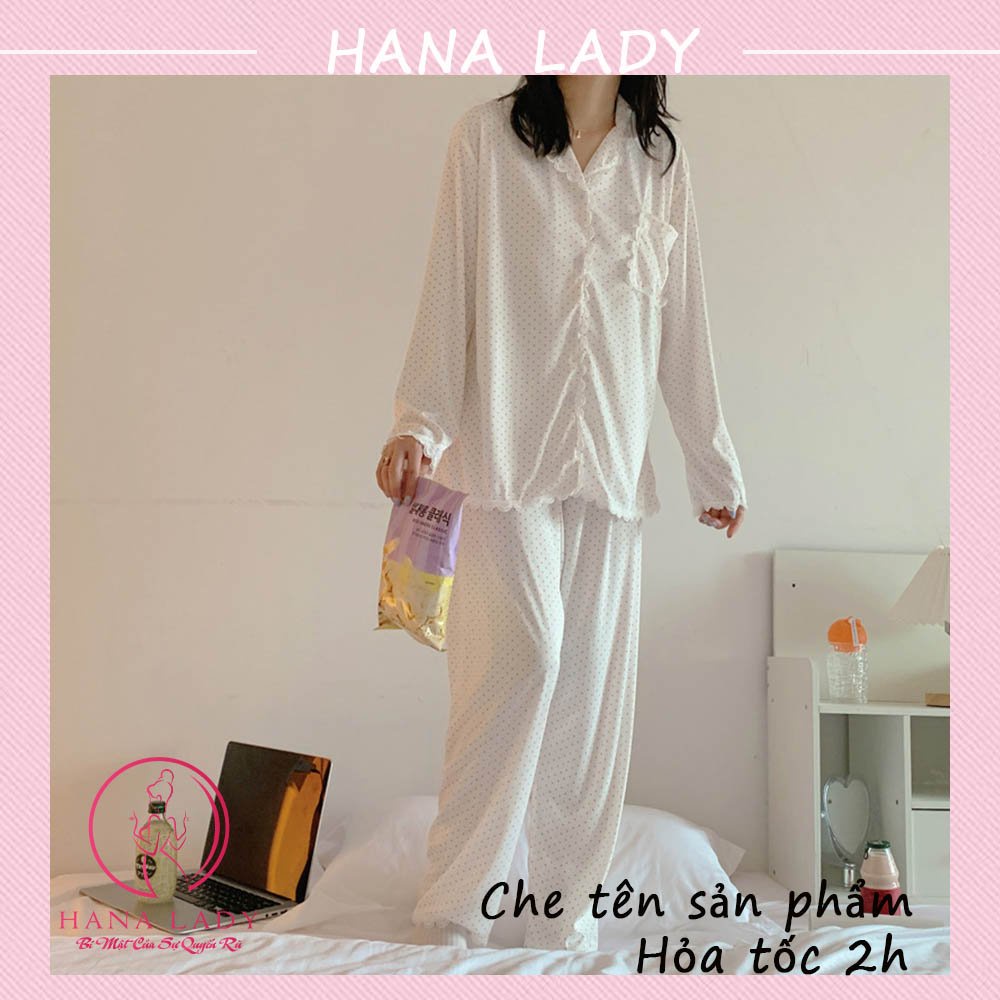 Pijama tay dài mặc nhà - Đồ ngủ nữ thun sữa cao cấp PJ512