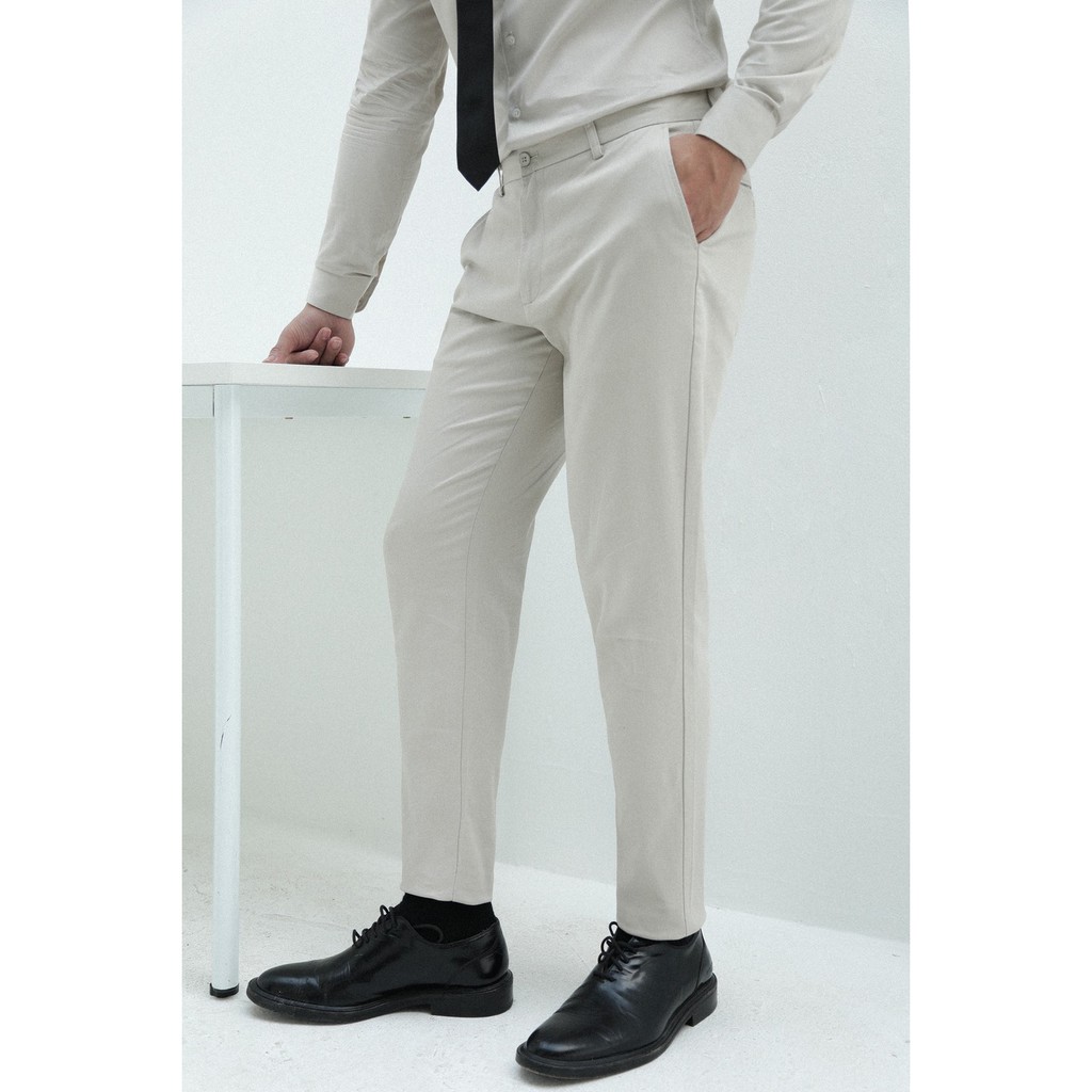 Quần Khaki Americus Nam Cao Cấp Phom Slimfit Màu Trơn