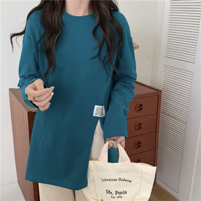 Áo Thun Tay Dài Dáng Rộng Phong Cách Phương Tây Thời Trang Mùa Thu Mới Cho Nữ
