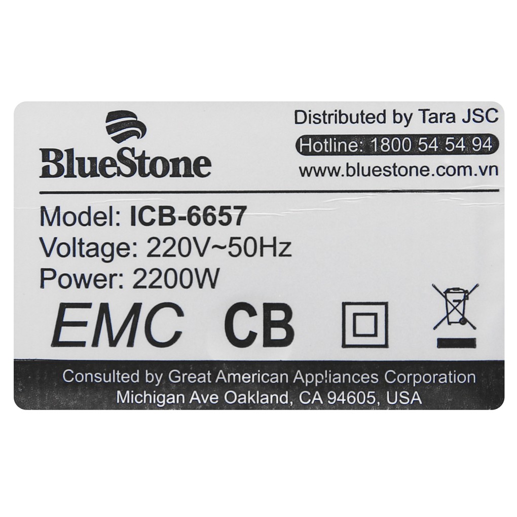 Bếp từ đơn Bluestone ICB-6657