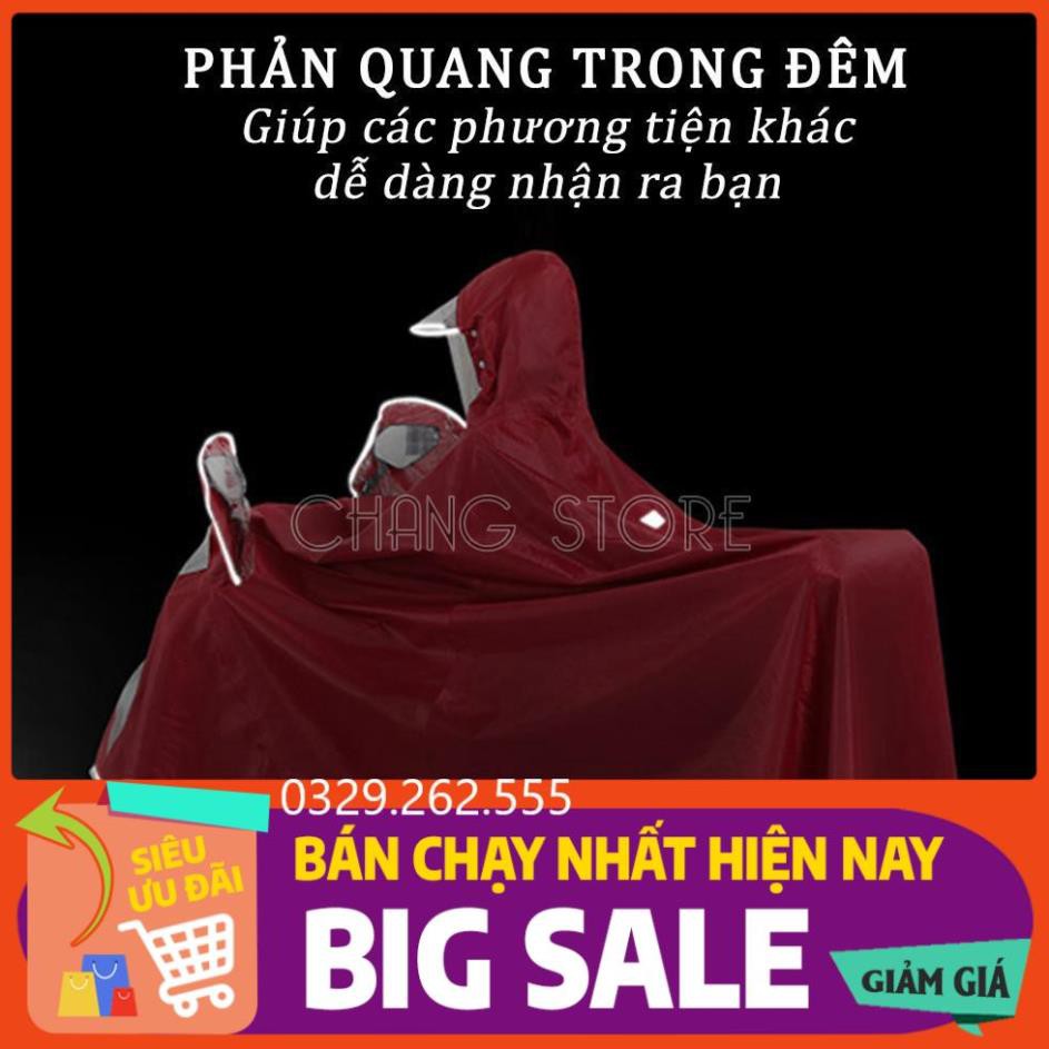 (Big Sale) Áo mưa cánh dơi vải dù siêu bền đầu phản quang có kính che mặt vải dù siêu dai, siêu bền