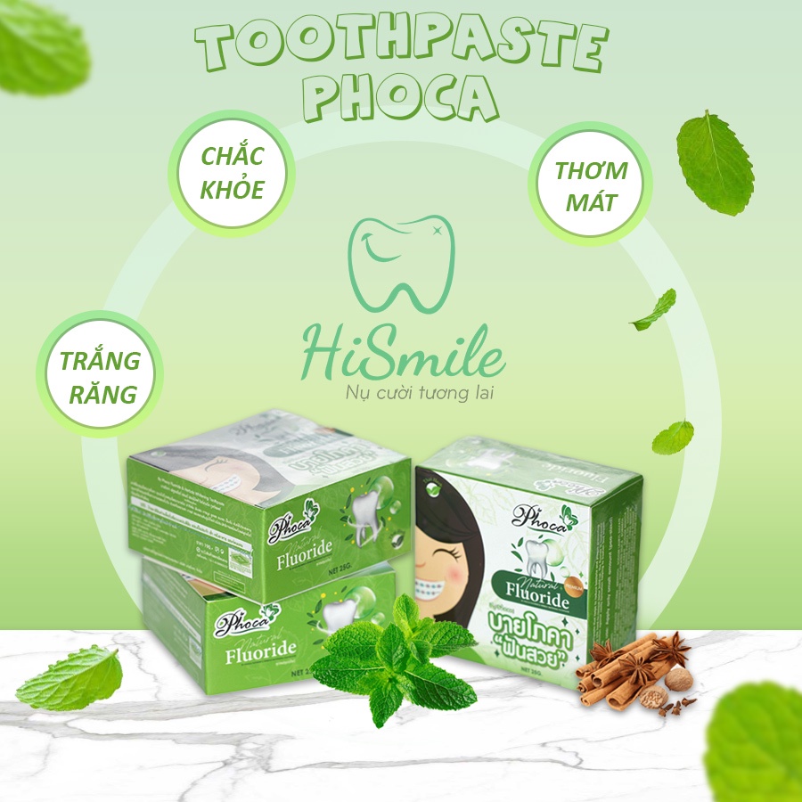 Kem Trắng Răng, Thơm Miệng Phoca By Thailan 25G