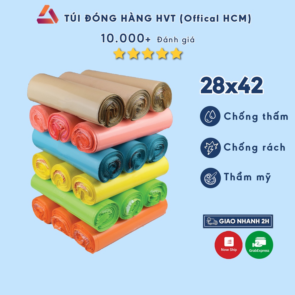 Túi đóng gói hàng niêm phong chuyển phát nhanh NHỰA HVT size 28x42