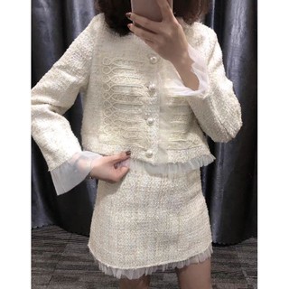 (SẴN) Set dạ viền lưới tiểu thư BETTER