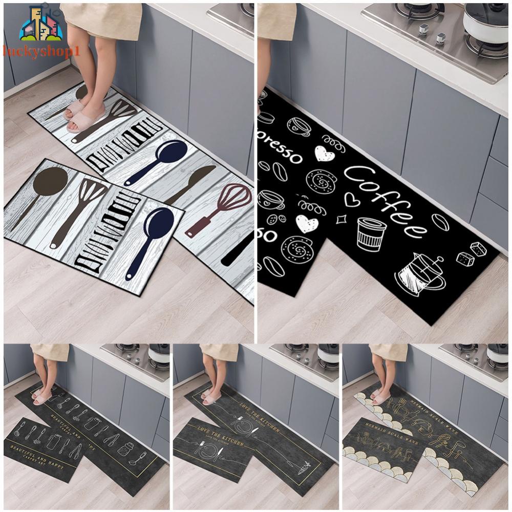 Non-Slip Kitchen Door Carpet Anti-Oil Floor Rug Waterproof Mat Pad Bathroom Home