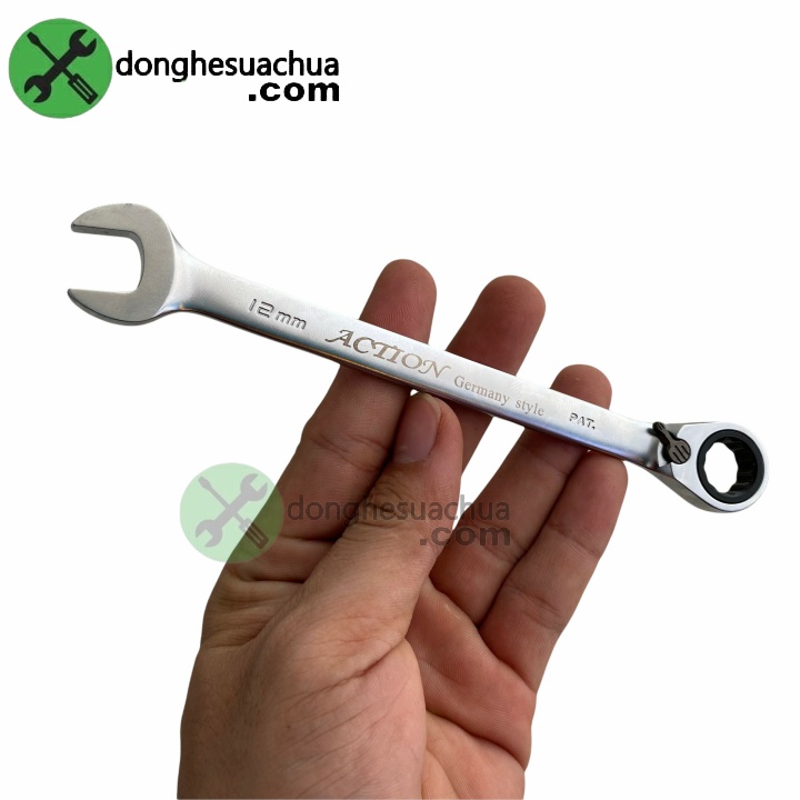 Cờ lê vòng miệng tự động Action có khóa gạt đảo chiều các size 8-19mm