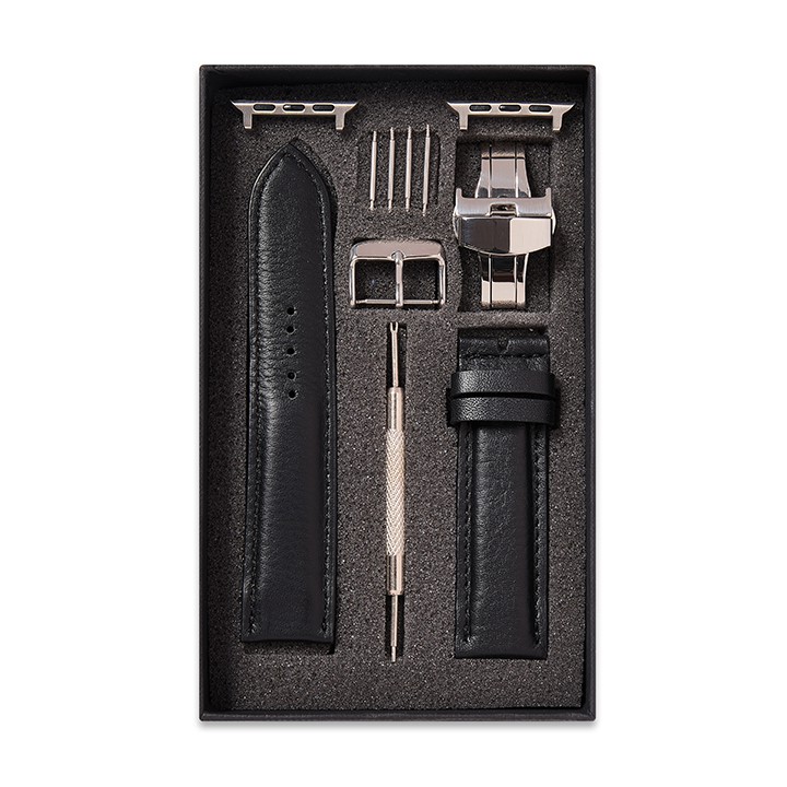 Dây Đồng Hồ Da Bò Đen Size 38/40mm - 42/44mm - Dây Da Đồng Hồ SDBD004F, Bảo Hành 12T Chính Hãng Từ SAM Leather