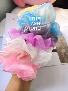 B48VK Dây buộc tóc scrunchine màu pastel