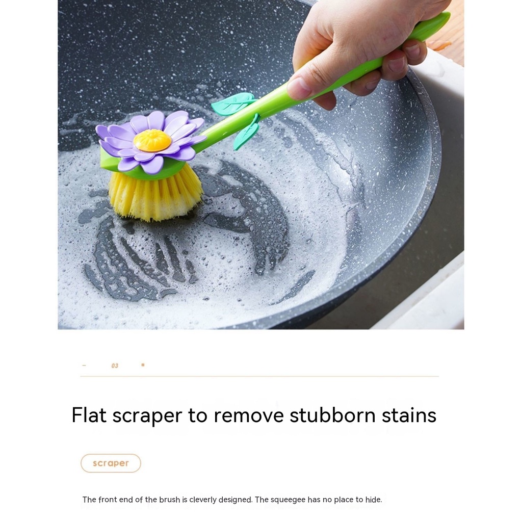 Bàn Chải Chà Nồi Có Tay Cầm Tiện Dụng Không Gây Đau