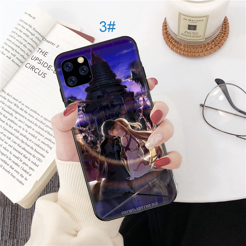 Ốp điện thoại in hình Sword Art Online cho iPhone 5 5s Se 6 6S 7 8 Plus X XR Xs Max