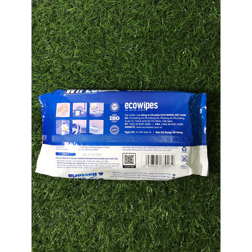 KHĂN GIẤY CỒN DIỆT KHUẨN ECOWIPES