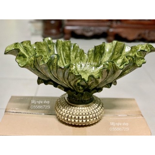 Bình hoa composite,dĩa bày hoa quả, cắm hoa, decor, trang trí,  tân gia, bình hoa giả, cao cấp lá cải