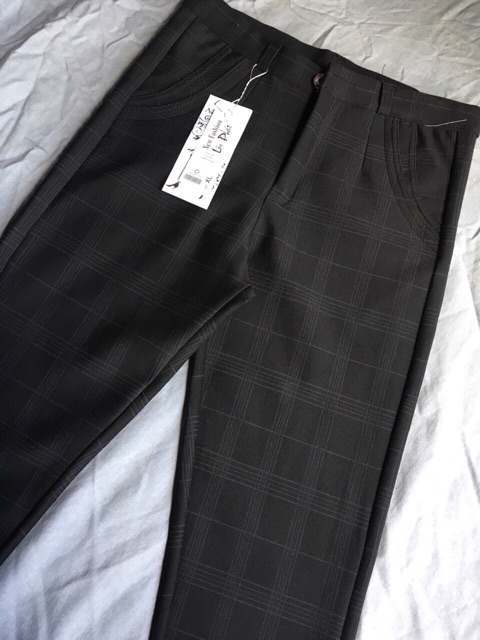 Quần tây cotton sọc