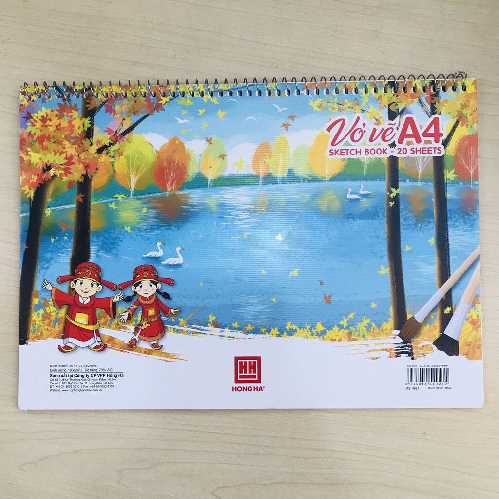 Vở Vẽ Lò Xo A4 Trạng Nguyên Hồng Hà 20 tờ - 4927