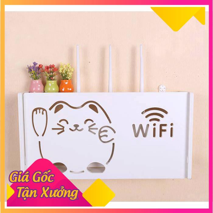 KỆ WIFI TREO TƯỜNG MÈO THẦN TÀI