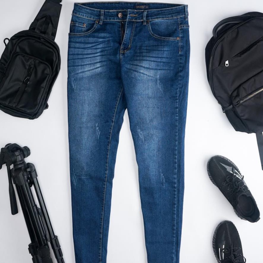 Quần Jean Nam - Quần Bò Nam VERATINO Vải Cao Cấp Không Phai Hàng VNXK Màu Xanh | BigBuy360 - bigbuy360.vn