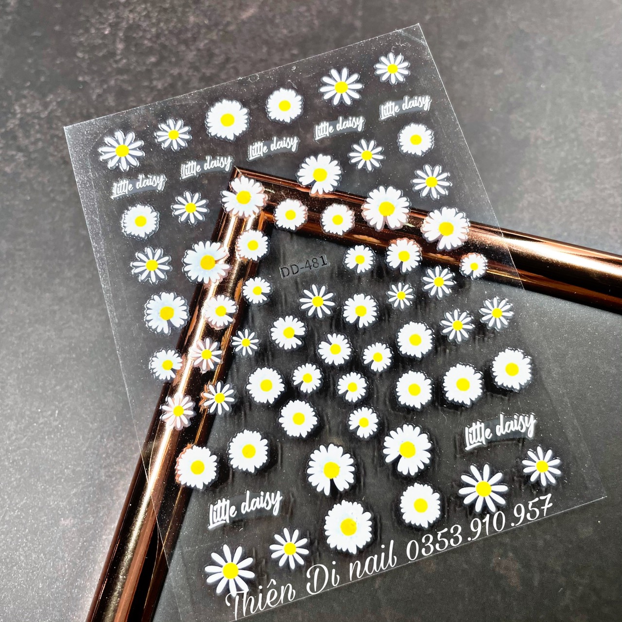 Sticker dán móng hoạ tiết hoa trắng, Stick hoa trắng dán móng đẹp, miếng dán hoa trang siêu xinh