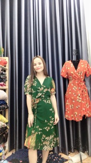 ĐẦM MAXI ĐUÔI CÁ NHÚN EM DÁNG NGẮN (nhiều màu)