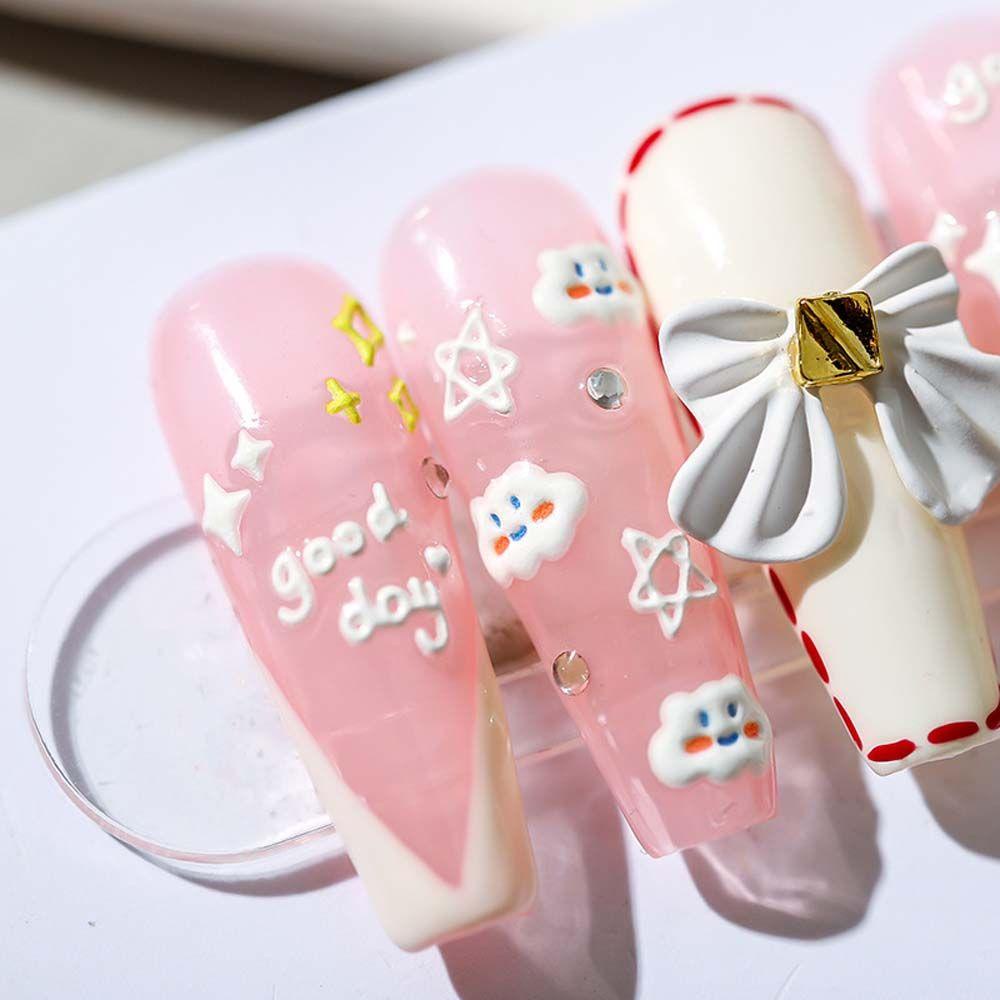 Miếng Dán Trang Trí Móng Tay 5D Họa Tiết Hoạt Hình Chữ Tiếng Anh Độc Đáo DIY