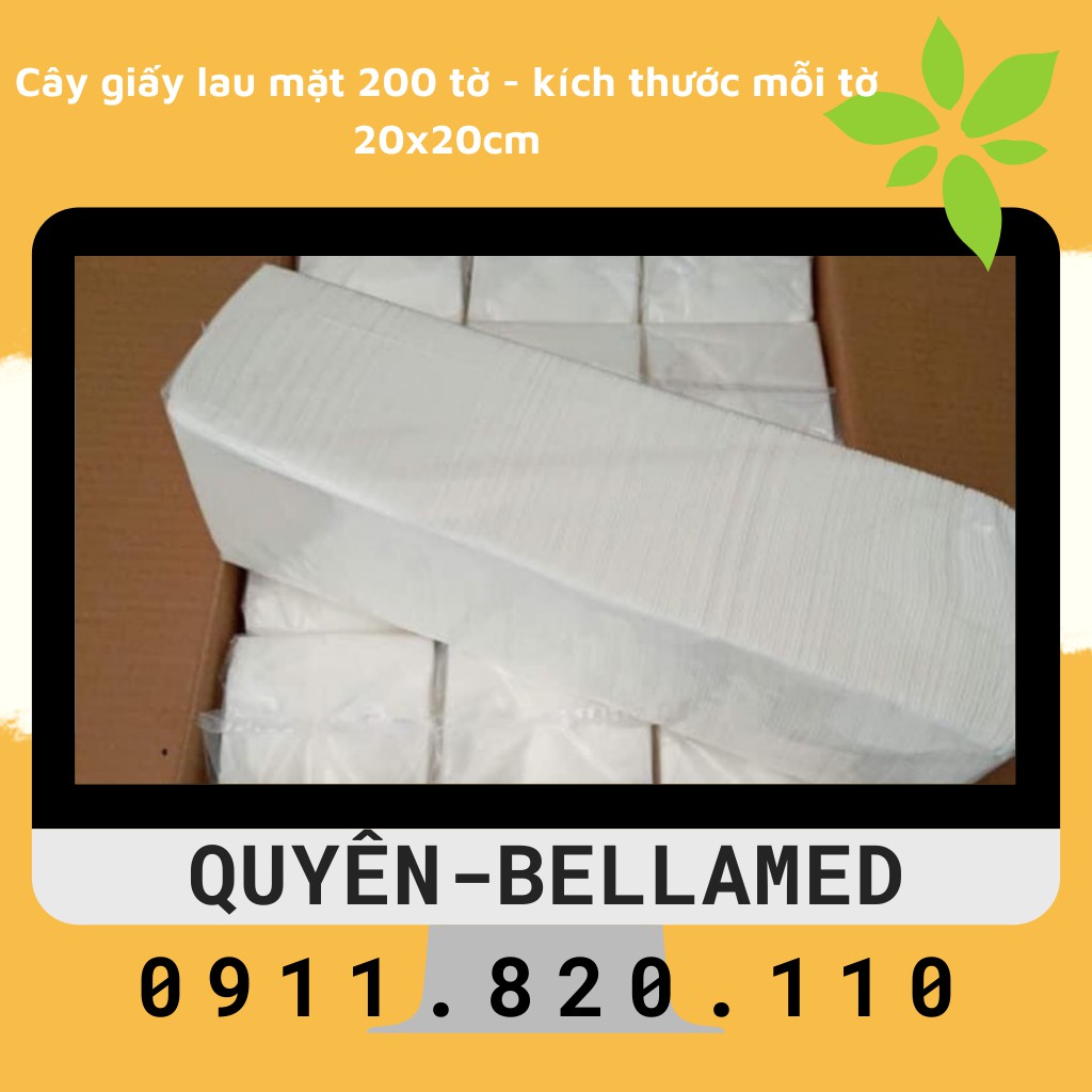 GIẤY LAU MẶT (Cây 200 tờ LOẠI DÀY) DÙNG CHO SPA, THẪM MỸ VIỆN