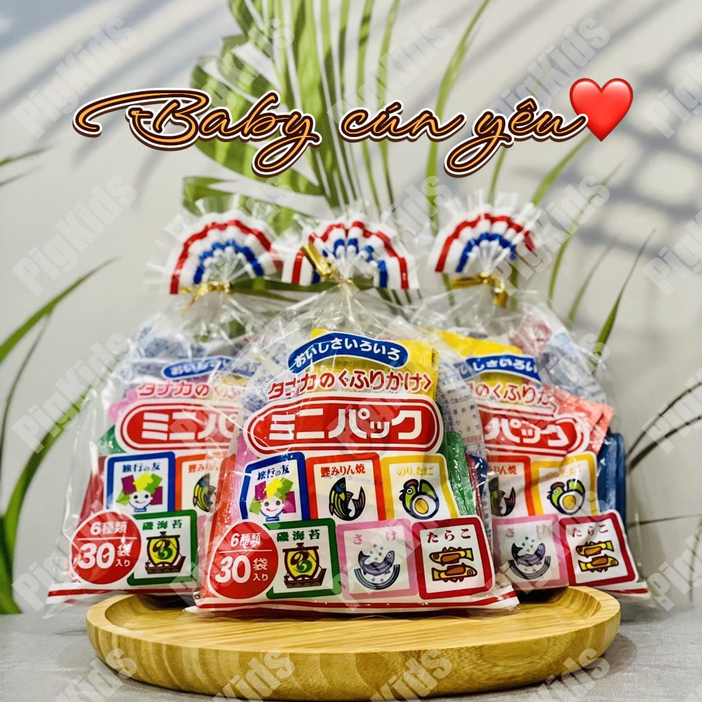 [DATE 08/2022] Gia vị rắc cơm cho bé túi 30 gói 6 vị (75g)