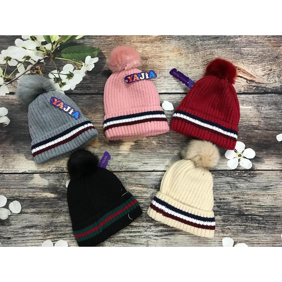Mũ len lót cotton cho bé 2-7T