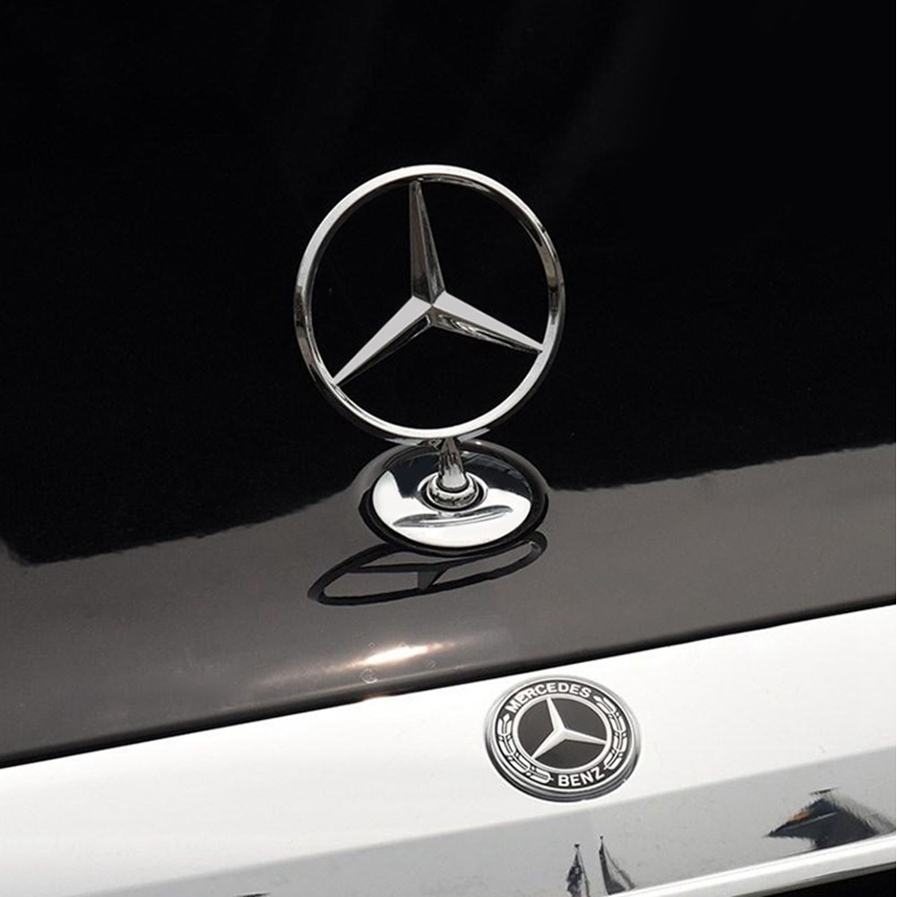 Phụ kiện logo 3D W204 W211 W212 W221 A2218800086 trang trí cho xe hơi Mercedes-Benz