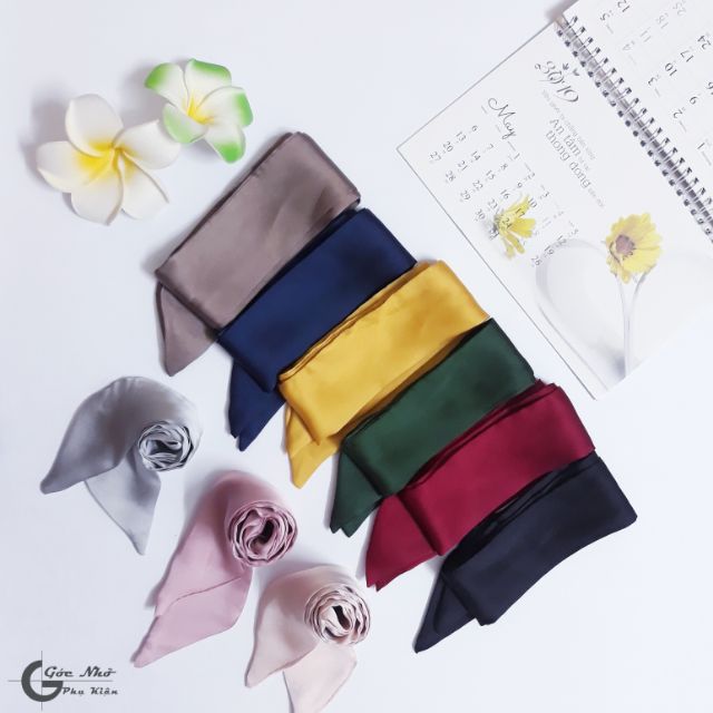 Khăn turban lụa dài D590B - Hàng loại 1