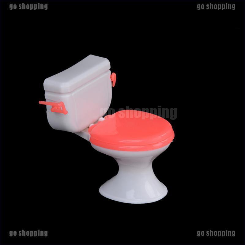 {go shopping}Hot 1pcs Doll Accessories Plastic Toilet Doll Toys Bathroom Home Furniture