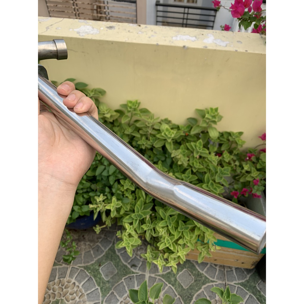 Cổ Pô Inox Cho Wave Alpha 110 , Wave A110  Chuẩn Inox304