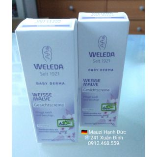 Kem bôi mặt dị ứng trẻ em Weleda Baby Derma Weisse Malve Đức