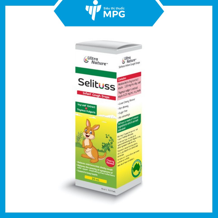 SIRO HO SELITUSS 100ML - giảm ho, long đờm, giảm đau rát họng