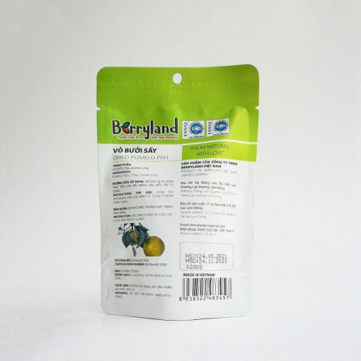 Vỏ bưởi sấy dẻo BerryLand đặc sản Đà Lạt túi 32g