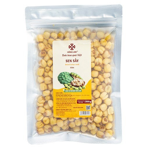 Sen Sấy Không Đường Hồng Lam - Vị Thơm, Ngọt, Bùi - Hộp (200g, 300g, 500g)