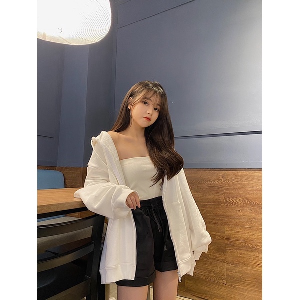 BIBOO - Áo khoác vải nỉ Hoodie Zip BOO JACKET