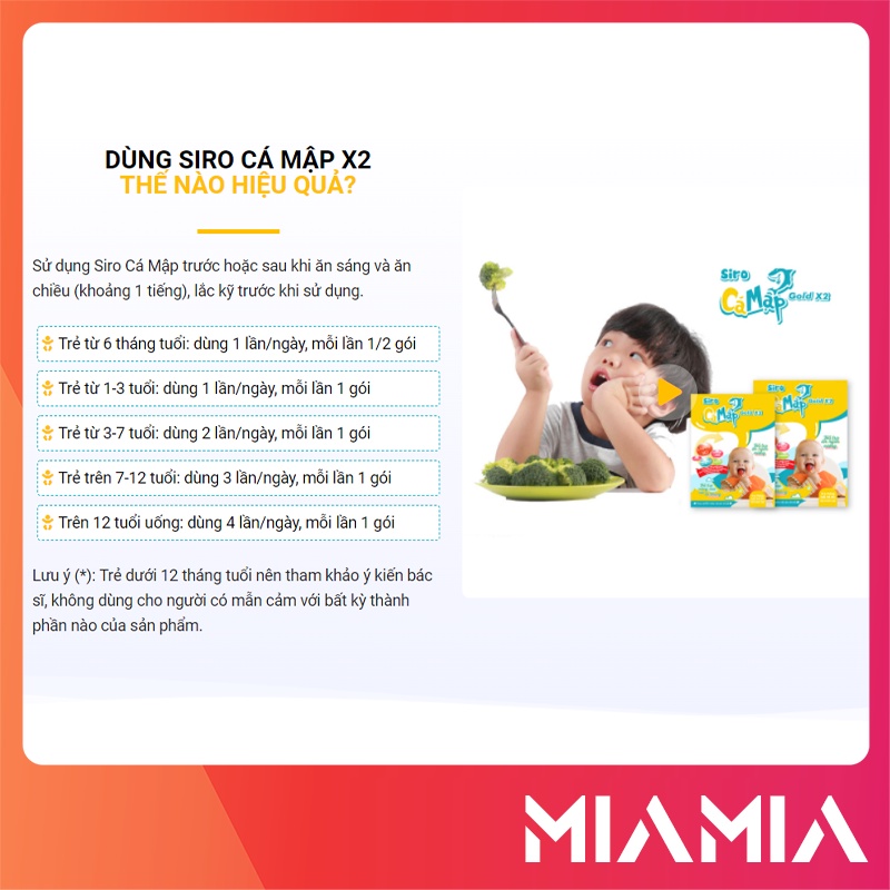 Siro Cá Mập Gold X2 Chính Hãng - Siro Ăn Ngon Cho Bé 30 Gói - 8938520685273
