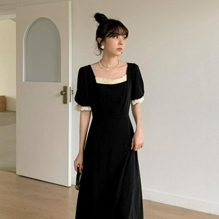 Korean style french style retro dress