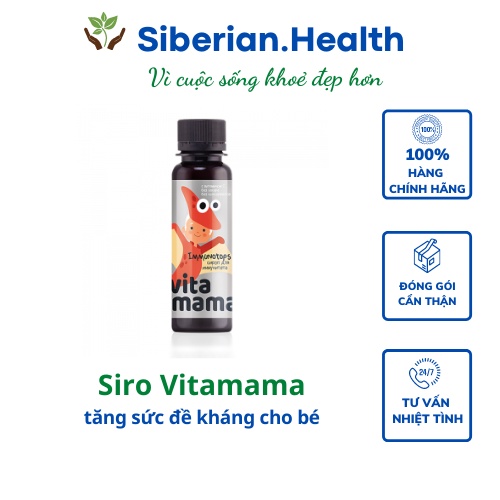 Siro tăng sức đề kháng cho bé Vitamama. Immunotops Syrup - Siberian Wellness - 95ml