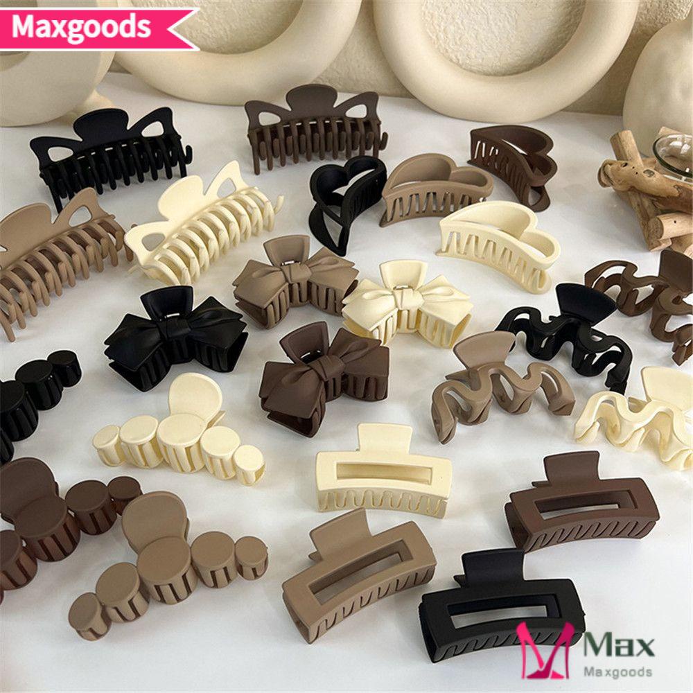 Kẹp Tóc Màu Đen/Cà Phê Bằng Acrylic Thời Trang Cho Nữ