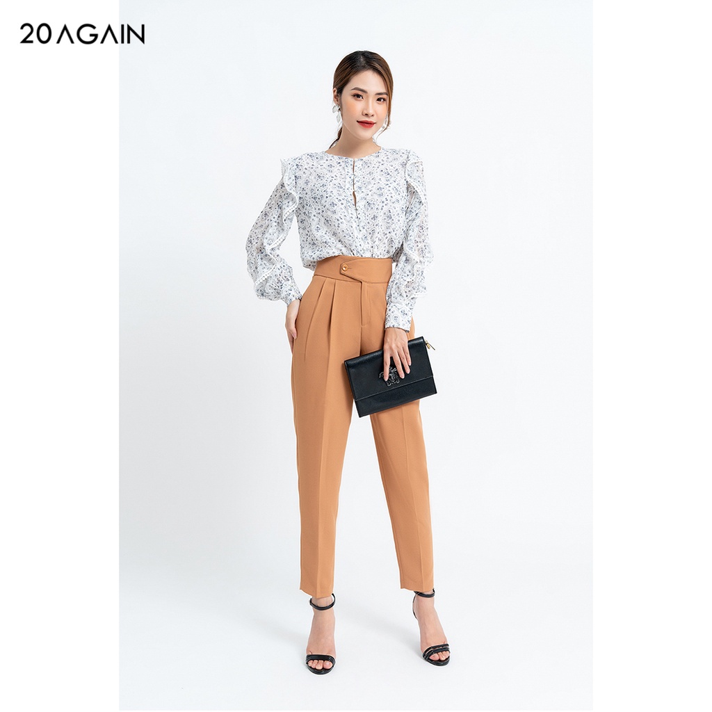 Quần âu nữ cạp cao cài cúc lệch 20Sexy by 20AGAIN, hàng thiết kế QAA0985