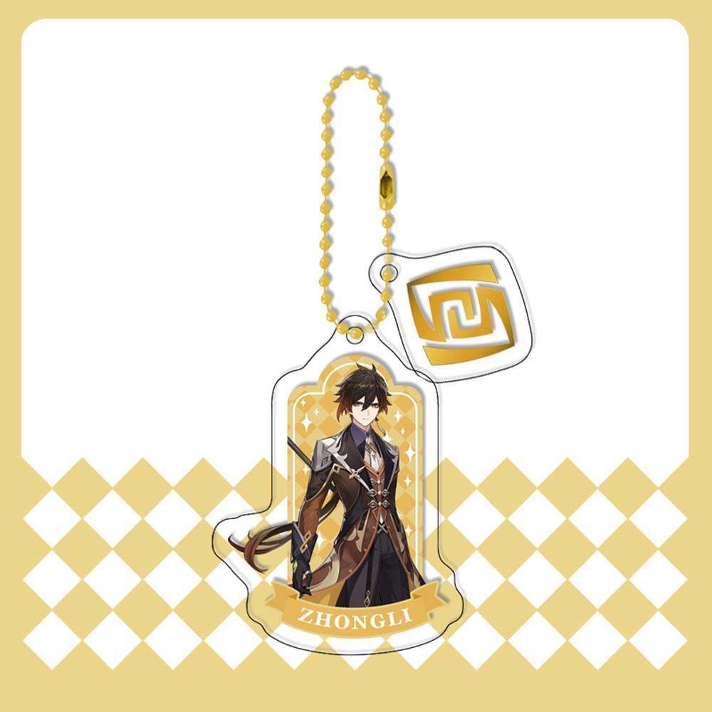 Lanfy Móc Chìa Khóa Gắn Ba Lô Hai Mặt Trong Suốt Họa Tiết Hoạt Hình Anime Gorou Yaemiko Venti