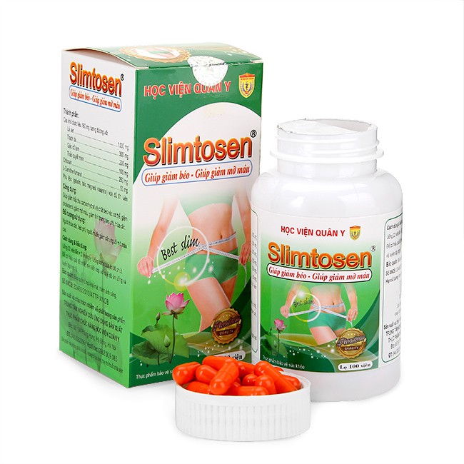 Slimtosen Extra HVQY - Hỗ trợ giúp giảm béo, giảm mỡ máu, giảm cân an toàn hiệu quả (100 viên)