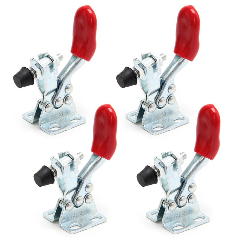 Set 4 Kẹp Ngang Bằng Kim Loại Tháo Gỡ Nhanh Dùng Trong Làm Việc