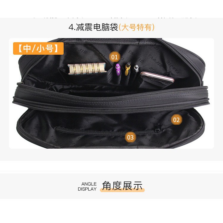 Túi xách cặp công sở đựng laptop đến 16inch YAJIE T07 mã 3203 (Đen) | BigBuy360 - bigbuy360.vn