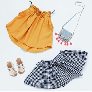 Set váy yếm bé gái